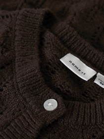 NAME IT Strik Cardigan Leslie Seal Brown